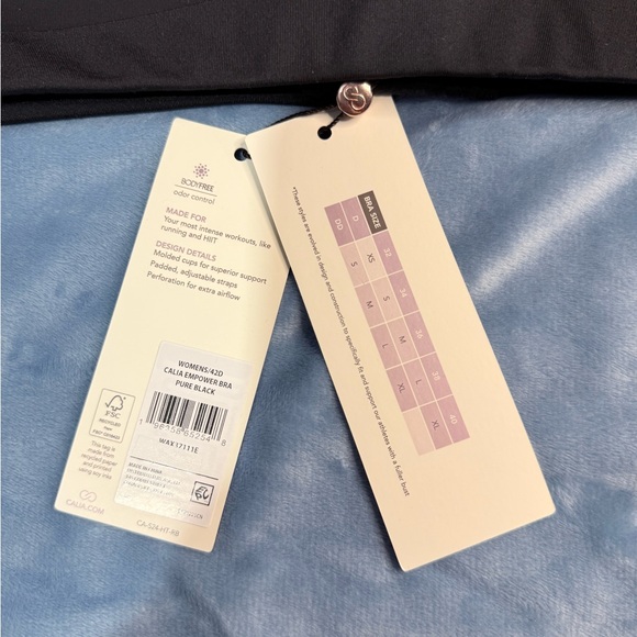 CALIA Women’s Empower Bra Black Size 42D High Support Workout New - Picture 4 of 8